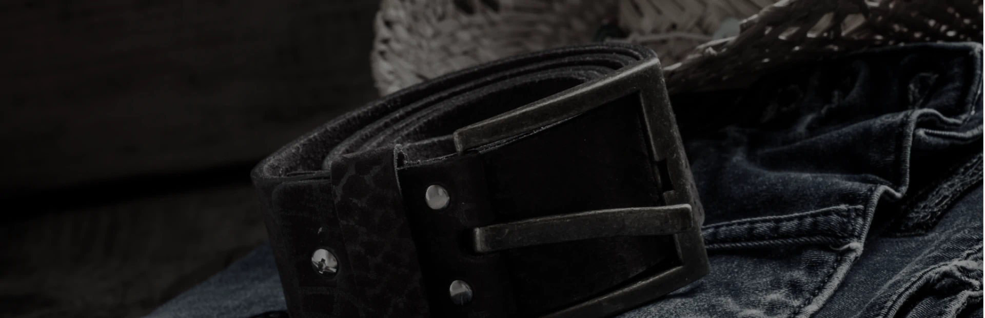 leather belt and denim breadcrumb